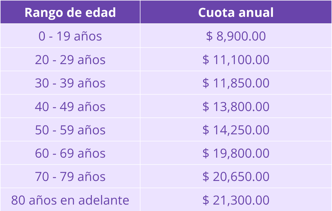 Cuotas anuales Modalidad 33 2025